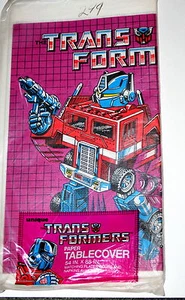 Seltene 1984 Hasbro Transformers Cartoon TV Show Party Papiertischdecke neu versiegelt - Bild 1 von 1