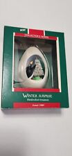 Winter Surprise`1989`Penguins Live Here,Look Inside There Home,Hallmark Ornament