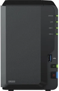 Synology DiskStation DS223 NAS Desktop Server Archiviazione 2 Vani Gigabit LAN - Foto 1 di 5