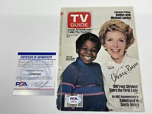 Nancy Reagan First Lady Signed Autograph TV Guide PSA DNA j2f1c - Picture 1 of 2
