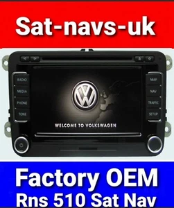 Genuine VW Rns 510 Sat Nav Stereo Golf 6 Caddy T5 Passat CD DVD HDD V17 maps - Picture 1 of 4