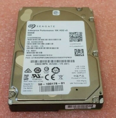 Seagate 600GB 10K SAS 12G 2.5" ST600MM0208 2C7200-175 Enterprise Hard Drive HDD - Image 1 of 3