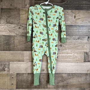 Free Birdees Baby Bamboo Clothes SZ 12-18M Convertible Zipper Romper Pajamas - Picture 1 of 8