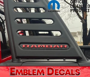 Ram 1500 TRX RAMBAR Emblem Overlay Decal 2021 2022 2023 2024 - Picture 1 of 75