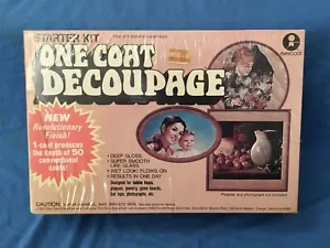 1974 One Coat DECOUPAGE kit de inicio de Evercoat lote nuevo en caja Arts & Crafts de colección - Imagen 1 de 10