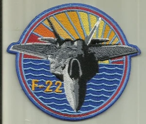 F-22 USAF PATCH SUNSET STEALTH KAMPFJET KRIEGSFLUGZEUG LUFTFAHRT PILOT USA FLY - Bild 1 von 2