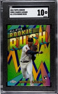 MARCO LUCIANO 2024 TOPPS CHROME ALL ETCH ROOKIE RUSH SGC 10 Giants Rookie CERR-5 - Picture 1 of 2