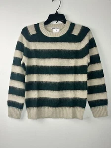 J Crew Crewcuts Kids Sweater Textured Crewneck in Stripe Extra Large Fuzzy Cozy - Picture 1 of 11