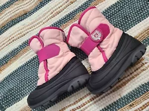Kamik infant boots size 7 toddler girl pink black - Picture 1 of 7