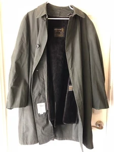 LONDON FOG Mens 42 Sh TRENCH Coat RAIN Jacket Alpaca Mohair ZiP-out Lining VTG - Picture 1 of 12