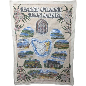 Toalla de té vintage 1992 East Coast Tasmania Swansea Bark Mill 68 cm x 50 x m - Imagen 1 de 3
