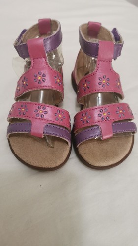Sandali con cinturino in pelle UGG Australia da bambina rosa floreale taglia UK bambini 6