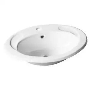 New Castano Selena Vitreous China Oval Drop In Basin Bathroom Sink White SEOVB - Picture 1 of 2
