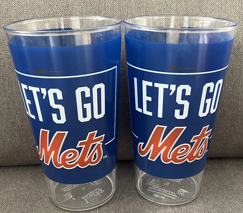 New York NY Mets Stackable Plastic Tumblers 20 oz Cups Whirley/MLBP 2018 Cover