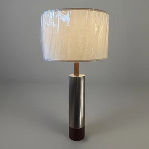 Laurel Lamp Mfg. Co. 1960s Vintage Chrome, Silver, Cylinder Table Lamp - Picture 1 of 8