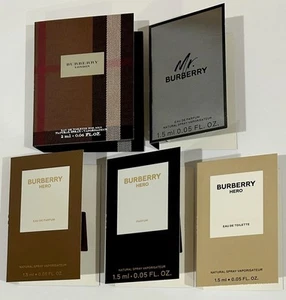 Burberry Cologne Perfume Collection 6 pc Sample Spray Vial Set - Picture 1 of 2