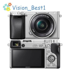 Sony Alpha A6300 24.2MP Mirrorless Digital Camera with 16-50mm Zoom Lens Silver - Picture 1 of 13
