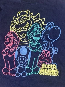 Super Mario T Shirt Size XS 4/5 Vintage Mario Luigi Bowser Toad Princess - Picture 1 of 3