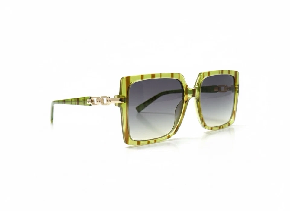 Óculos de sol retrô ousado olho de gato/exagerado escudo superdimensionado/piloto aviador - Imagem 1 de 4