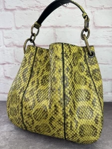 Bottega Veneta Small Dahlia Loop Anaconda Shoulder Bag Green - Picture 1 of 12