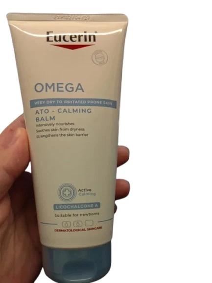 Eucerin Omega Balm Body Cream Soothes Itch  Dry Irritated Skin eczema 200ml - Image 1 of 1