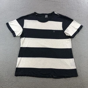 Volcom Paper Thin T Shirt Men’s L Gray Stripes Beach Surf Pool - Picture 1 of 9