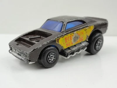 Lesney Matchbox Superfast #VII Brown Sugar Dodge Charger (Preto) com DESGASTE - Imagem 1 de 4