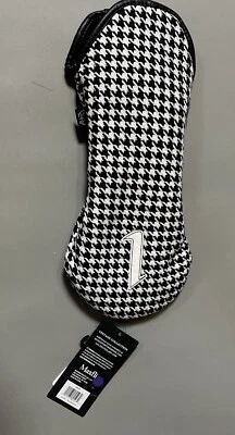 1 NEW GOLF DRIVER HEADCOVER HEAD COVER MAXFLI VINTAGE BLACK WHITE HOUNDSTOOTH - Imagem 1 de 4