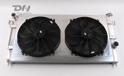 Radiador y cubierta de 3 filas y ventilador de 2x16" para Dodge Ram2500 3500 1994-2002 5,9 L V8 diésel Foto 1 de 4