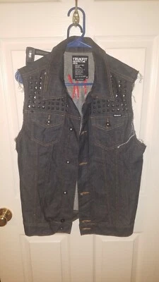 Trukfit Mens size Medium Denim Skateboard Rocker Vest - Image 1 of 2
