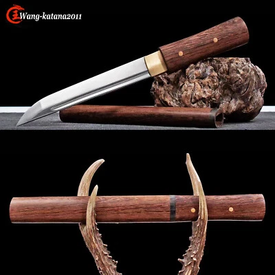 13''Sharp Short Shirasaya Sword 1095 Steel Full Tang Japanese Tanto Self-defence - Image 1 of 4