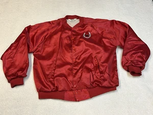 Vtg Augusta Jacket American Farriers Association Sportswear Red Satin Jacket 2XL - Picture 1 of 12