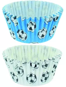 Football Cupcake Bun Cases Quality paper Muffin Cake Case - Picture 1 of 12
