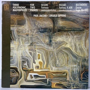 THREE POLYPHONIC MASTERPIECES For Two Pianos Busoni Mozart vinyl record 790611-A - Picture 1 of 3