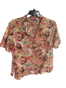 Camisa de mujer Capagallo manga corta talla extra grande hawaiana Winklepicker - Imagen 1 de 3
