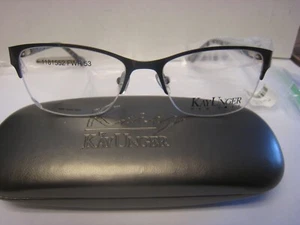 KAY UNGER EYEGLASSES FRAME K180 BROWN 53-17-135-36v W/CASE NEW & AUTHENTIC - Picture 1 of 7