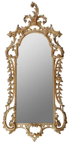 Monumental 18th Century Antique George III French Rococo Gilt Wall Mirror 74" Cover