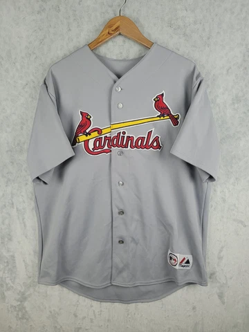 St. Louis Cardinals Majestic MLB Jersey Men Size XL Gray Cover