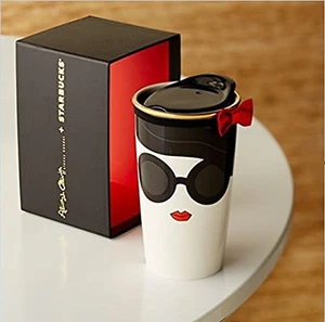 RARO Starbucks Tumbler Alice Olivia Face Doppia Parete 355ml con Scatola - Foto 1 di 12