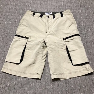 Vintage Y2K Arizona Jeans Co Baggy Cargo Shorts Men’s 32 Khaki Ripstop Skater - Picture 1 of 12