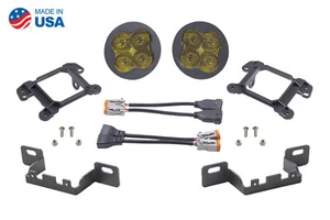 SS3 LED Fog Light Kit for 2007-2018 Jeep JK Wrangler Yellow Sport w/Backlight - Picture 1 of 12