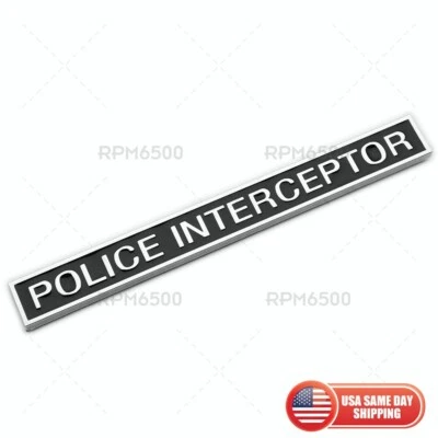 Universal Interceptor_Police Car Logo Badge 3D Decal Sticker Emblem Decorate - Image 1 of 4