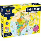 Incroyable lot de 60 pièces puzzle de plancher carte de l'Inde avec carte flash double face