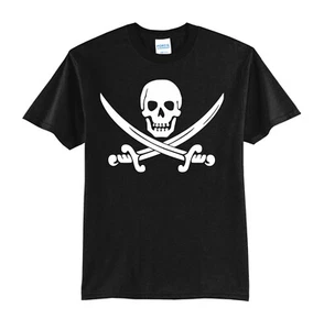 CALAVERA Y CROSSBONES-JOLLY ROGER-PIRATAS-NUEVA NEGRA-CAMISETA GENIAL-S-M-L-XL - Imagen 1 de 1