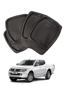 Alfombrillas de goma con bandeja profunda para Mitsubishi L200 2015-2022 alfombrillas de barro de alta resistencia - Imagen 1 de 13