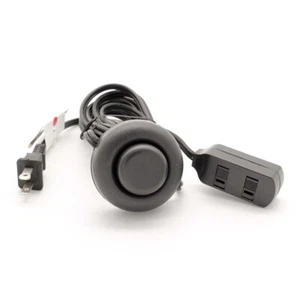 Cable de extensión de alimentación interior de 9 pies 3 salidas 2 clavijas con interruptor de pie negro - Imagen 1 de 6