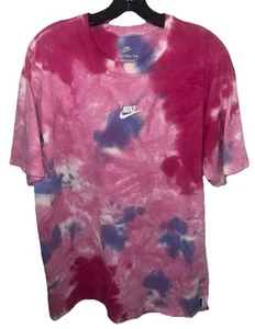 Nike Men's The Nike Tee Tie Dye Pink Loose Fit Max 90 T-Shirt Size - L - Picture 1 of 8