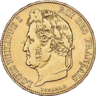 [#1213685] França, 20 francos, Louis-Philippe, 1848, Paris, Ouro, EF, KM:750.1 - Imagem 1 de 2