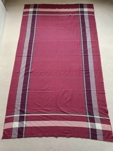 Handmade in Nepal burgundy red check cotton tablecloth - 198x116 cm/ NWOT - Picture 1 of 4