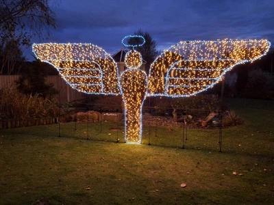 Festive Frames Snow Angel 4.9mtr Wide Display Kit  With Lights Warm White - Image 1 of 4